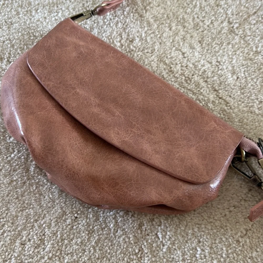 Anthropologie Emma Rose Pink Convertible Crossbody Bag - Picture 2 of 5